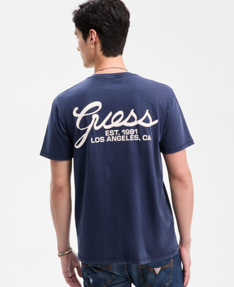 Мужская футболка Guess 1162660727 (Синий L)