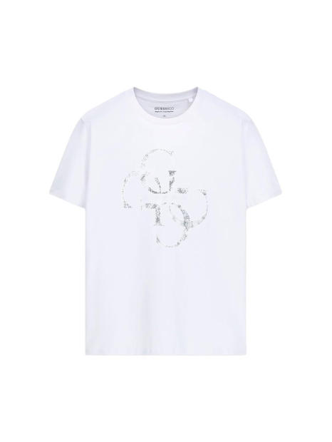 Мужская футболка Guess с принтом и вышивкой 1162689020 (Белый XL)