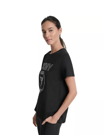 Футболка DKNY с логотипом из страз 1162692098 (Черный S)