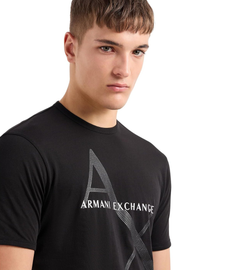Футболка Armani Exchange с логотипом 1162693653 (Черный XL)