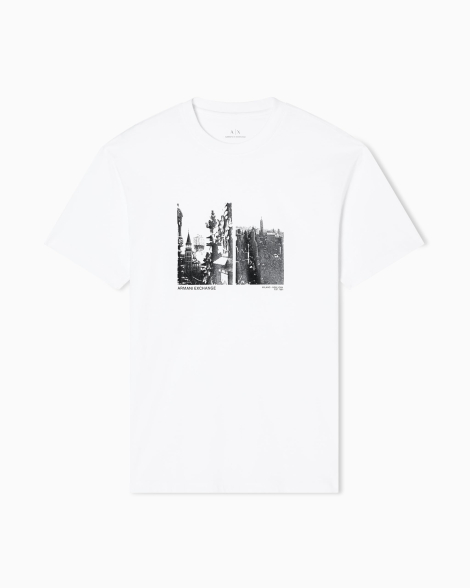 Мужская футболка Armani Exchange с принтом 1162697194 (Белый L)