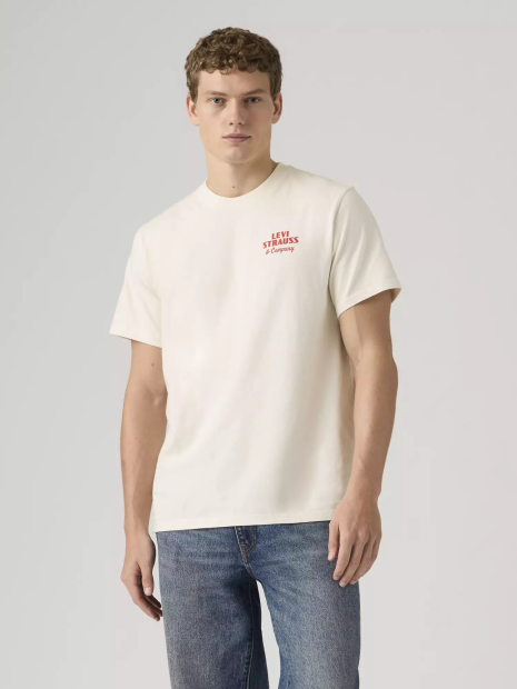 Жіноча футболка Levi's з принтом 1162713138 (Молочний XXL)