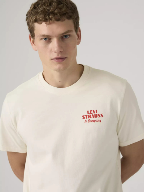 Жіноча футболка Levi's з принтом 1162713138 (Молочний XXL)