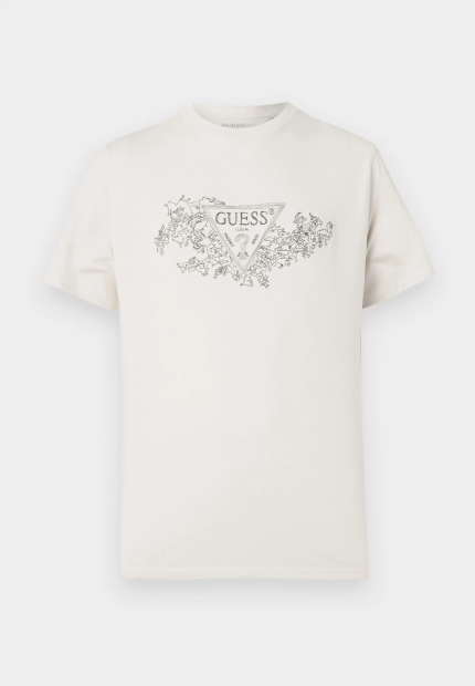 Чоловічі футболки Guess з вишивкою 1162733065 (Бежевий M)