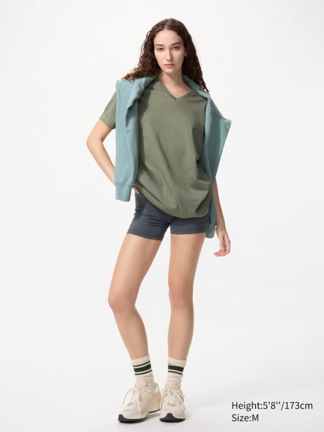 Футболка UNIQLO c технологией DRY 1162748304 (Зеленый M)