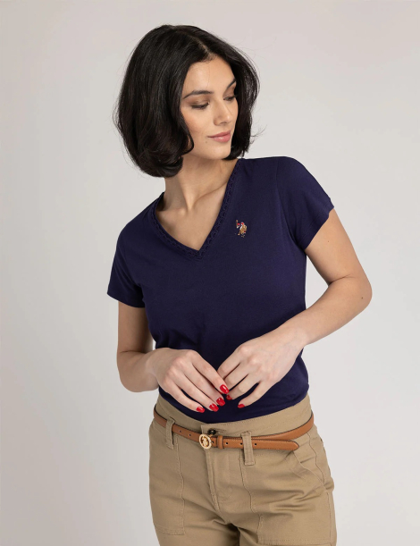 Женская футболка U.S. Polo Assn 1162818684 (Синий XS)