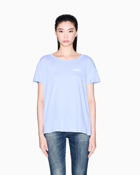 Женская футболка Armani Exchange с логотипом 1162844809 (Сиреневый S)
