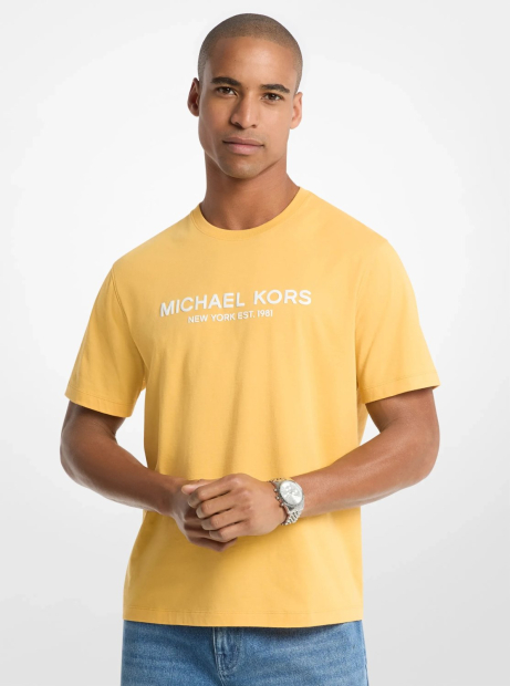 Мужская футболка Michael Kors с логотипом 1163090373 (Желтый L)