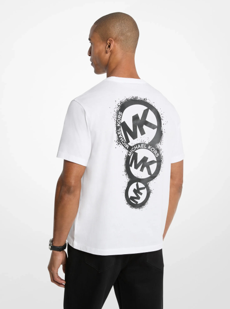 Мужская футболка Michael Kors с логотипом 1163124242 (Белый M)