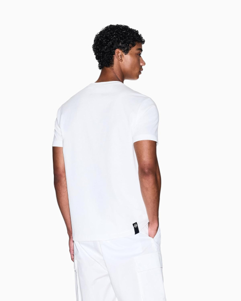Мужская футболка Armani Exchange с логотипом 1163206604 (Молочный XXL)