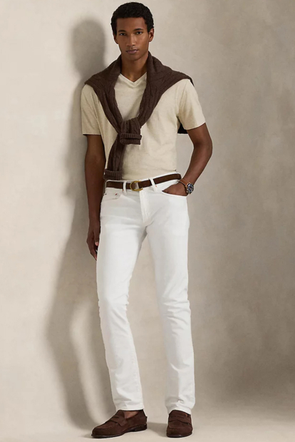 Футболка мужская Polo Ralph Lauren с вышитым логотипом 1163231345 (Бежевый XL)