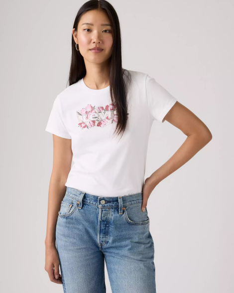Жіноча футболка з логотипом Levi's 1163242427 (Білий L)