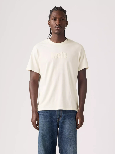 Мужская футболка Levi's с логотипом 1163340524 (Молочный L)