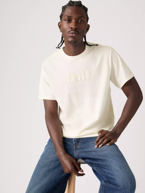Чоловічі футболки з логотипом Levi's 1163296009 (Молочний XL)