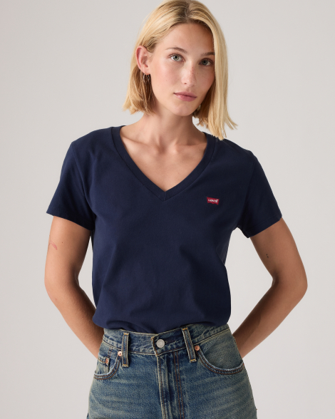 Женская футболка Levi's с логотипом 1163412599 (Синий M)