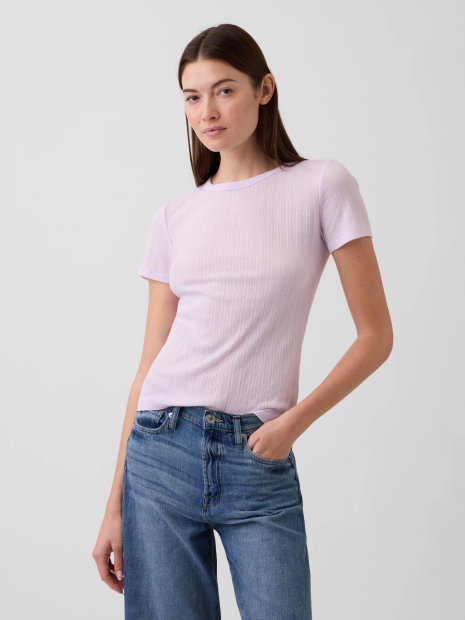 Женская футболка GAP пуантель 1163429160 (Сиреневый M)