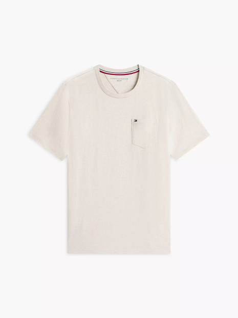 Мужская футболка Tommy Hilfiger с карманом 1163465858 (Молочный M)