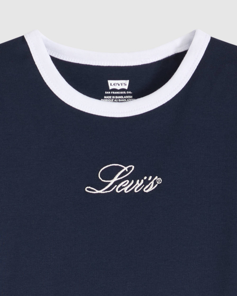 Женская футболка Levi's с вышитым логотипом 1163469018 (Синий M)