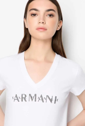 Женская футболка Armani Exchange с логотипом 1159809259 (Белый, XL)
