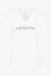Женская футболка Armani Exchange с логотипом 1159809259 (Белый, XL)