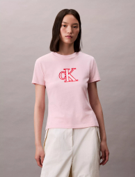 Женская футболка Calvin Klein с логотипом 1159838361 (Розовый XS)