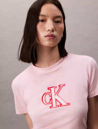 Женская футболка Calvin Klein с логотипом 1159838361 (Розовый XS)