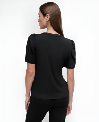 Женская футболка DKNY со стразами 1159838413 (Черный L)
