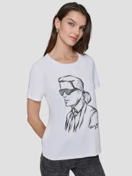 Женская футболка Karl Lagerfeld Paris 1159839006 (Белый S)