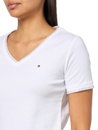 Жіноча футболка Tommy Hilfiger зі стразами 1159839133 (Білий XS)