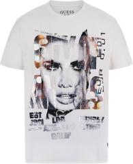 Мужская футболка Guess с принтом и вышивкой 1159839451 (Белый XXL)