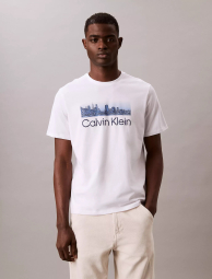 Мужская футболка Calvin Klein с принтом 1159839467 (Белый S)