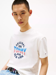 Футболка мужская Tommy Hilfiger с логотипом 1159839823 (Молочный XXL)