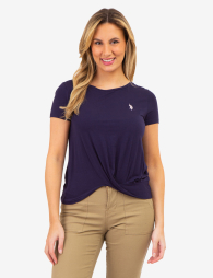 Женская футболка U.S. Polo Assn с логотипом 1159840223 (Синий S)
