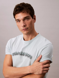 Мужская футболка Calvin Klein с логотипом 1159840290 (Голубой XL)