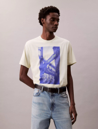 Мужская футболка Calvin Klein с принтом 1159840296 (Зеленый L)