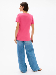 Футболка женская Tommy Hilfiger с логотипом 1159840353 (Розовый XS)