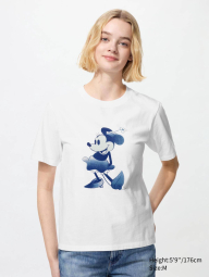 Футболка UNIQLO с рисунком Disney in Blue 1159840382 (Белый XXL)