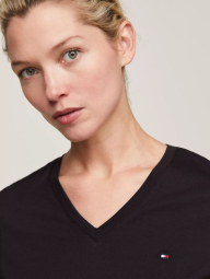 Футболка женская Tommy Hilfiger с логотипом 1159840632 (Черный S)