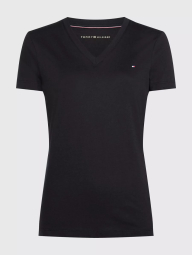 Футболка женская Tommy Hilfiger с логотипом 1159840632 (Черный S)