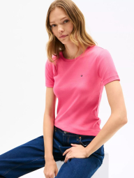 Футболка женская Tommy Hilfiger с логотипом 1159840639 (Розовый S)