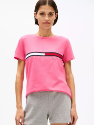 Футболка женская Tommy Hilfiger с логотипом 1159840778 (Розовый XS)