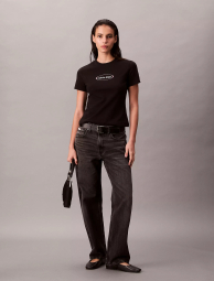 Женская футболка Calvin Klein с логотипом 1159840800 (Черный M)
