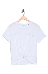 Женская футболка DKNY со стразами 1159840911 (Белый L)