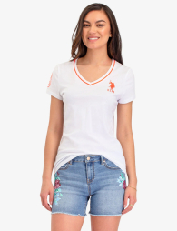 Женская футболка U.S. Polo Assn с логотипом 1159840940 (Белый S)