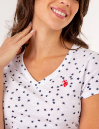 Жіноча футболка US Polo Assn з принтом 1159840950 (Білий S)