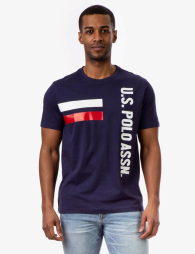 Футболка U.S. Polo Assn с логотипом 1159840953 (Синий XXL)