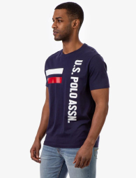 Футболка U.S. Polo Assn с логотипом 1159840953 (Синий XXL)