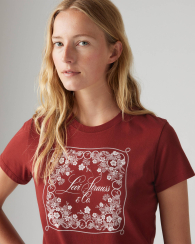 Женская футболка Levi's с логотипом 1159841055 (Бордовый S)