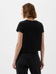 Женская укороченная футболка GAP 1159841097 (Черный M)