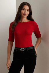 Женская футболка Ralph Lauren 1159841427 (Красный M)